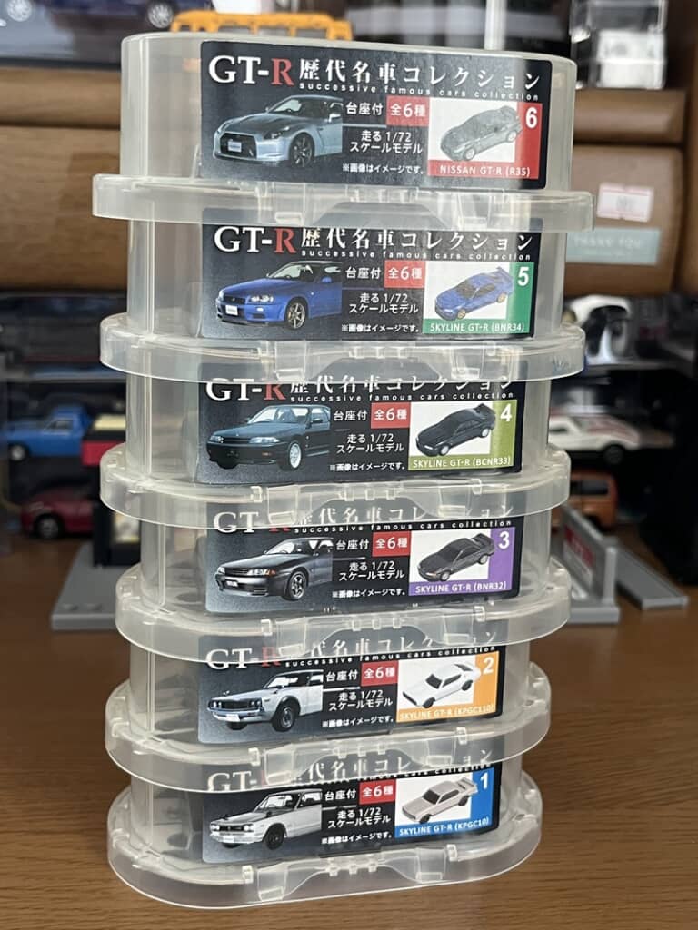6種類そろっている「GT-R 歴代名車コレクション」