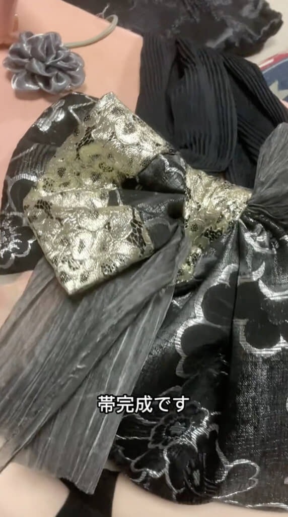 簡単に着付けできる作り帯