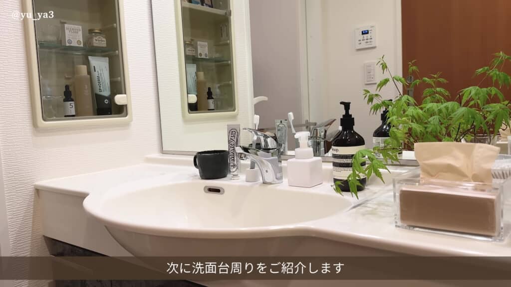 洗練された雰囲気の洗面所