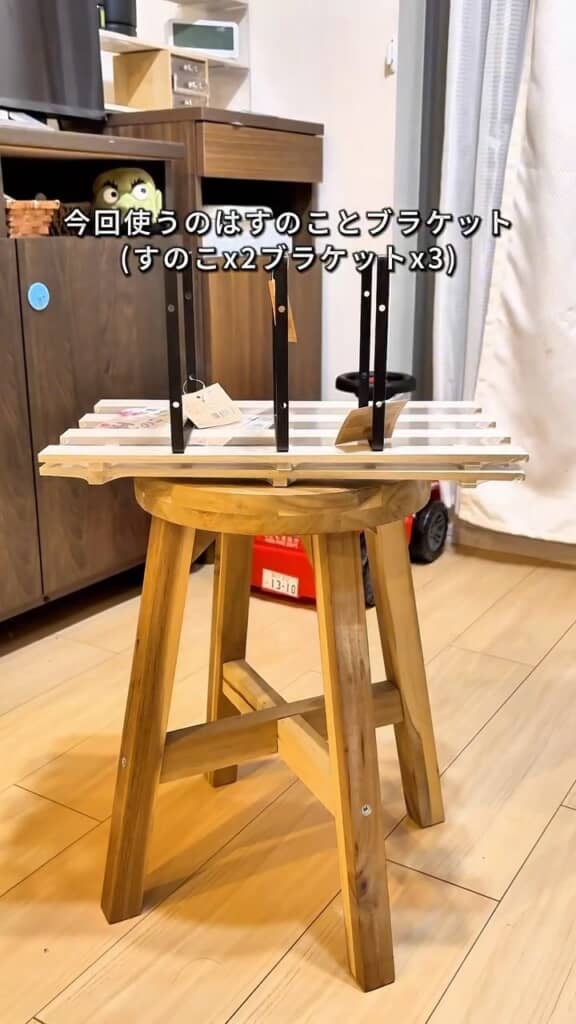 材料費は100均商品5点で計550円