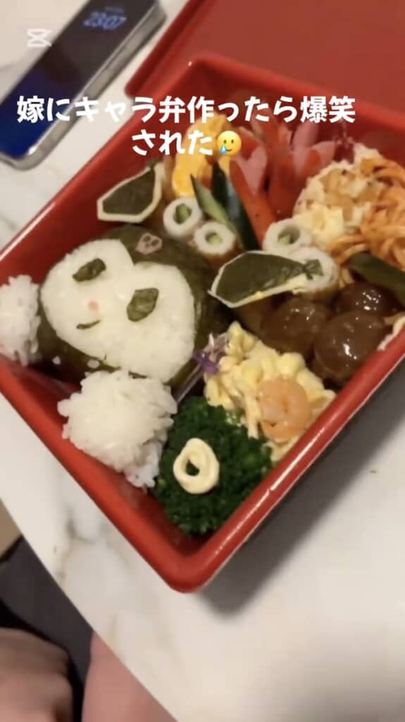 ターちゃんさんもおそろいのクロミ弁当