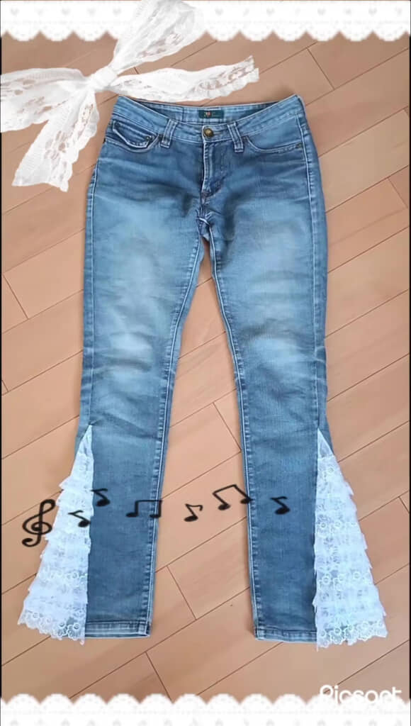 500円ジーンズのリメイク完成