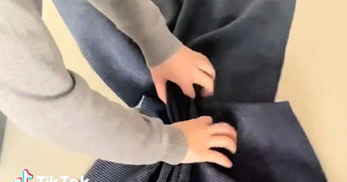 大きな長方形の布→1回結んで、ちょこっと縫うだけで……「まさかそうなるとは！」　予想外の完成品に反響【海外】（1/2） | ライフスタイル ねとらぼ