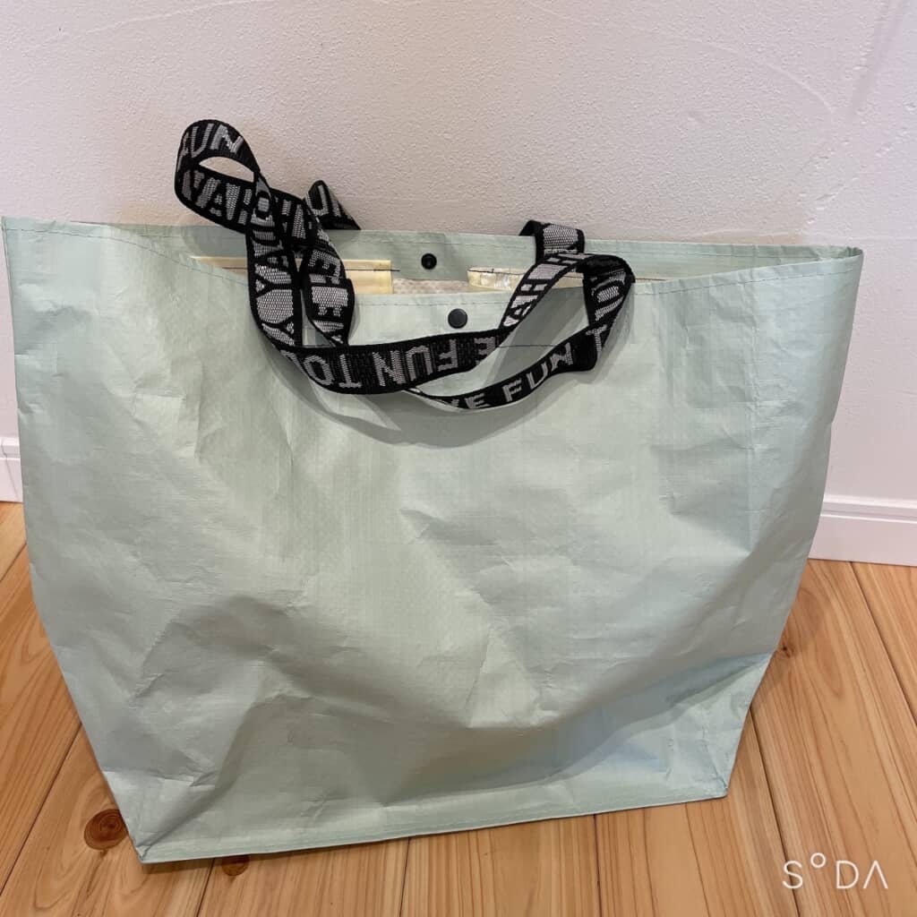 100均で買ったバッグに……