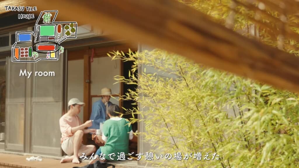 ウッドデッキはみんなの憩いの場に