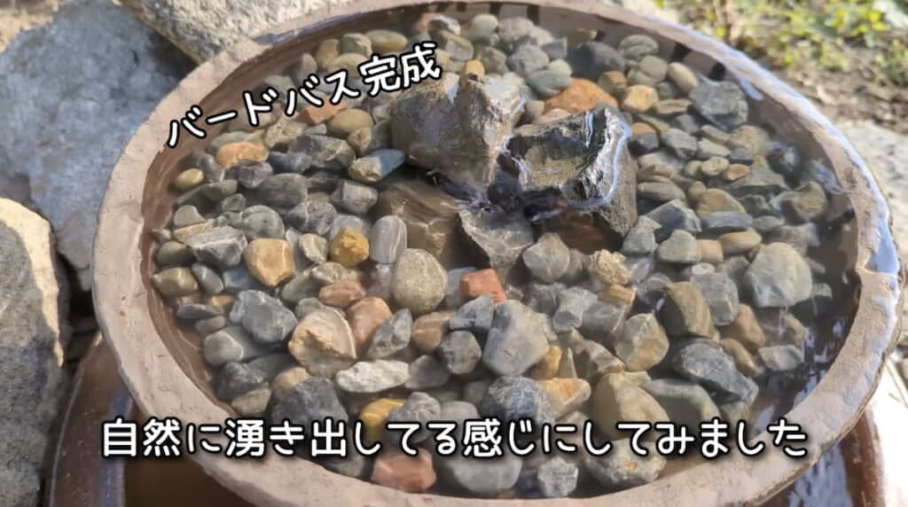 つぼのフタはバードバスに