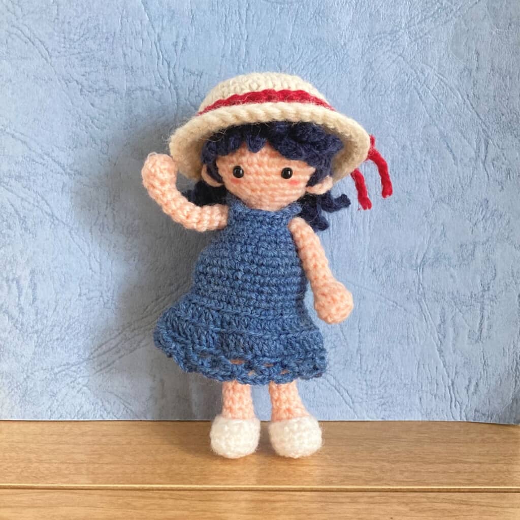 初めて編んだとは思えないほどかわいいあみぐるみ