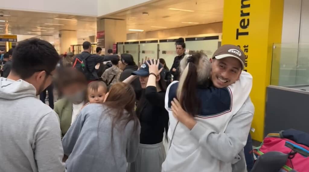 迎えに来た親族と再会しました