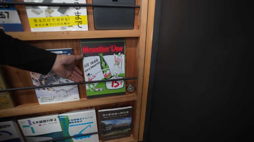 本によって隠されている鍵穴