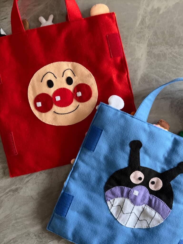 義母が手作りしてくれたアンパンマン仕様のトートバック