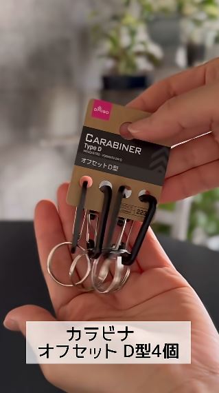 ダイソーのカラビナも使用