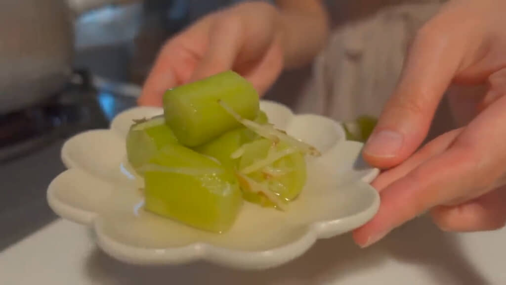 きゅうりの煮ものができあがり