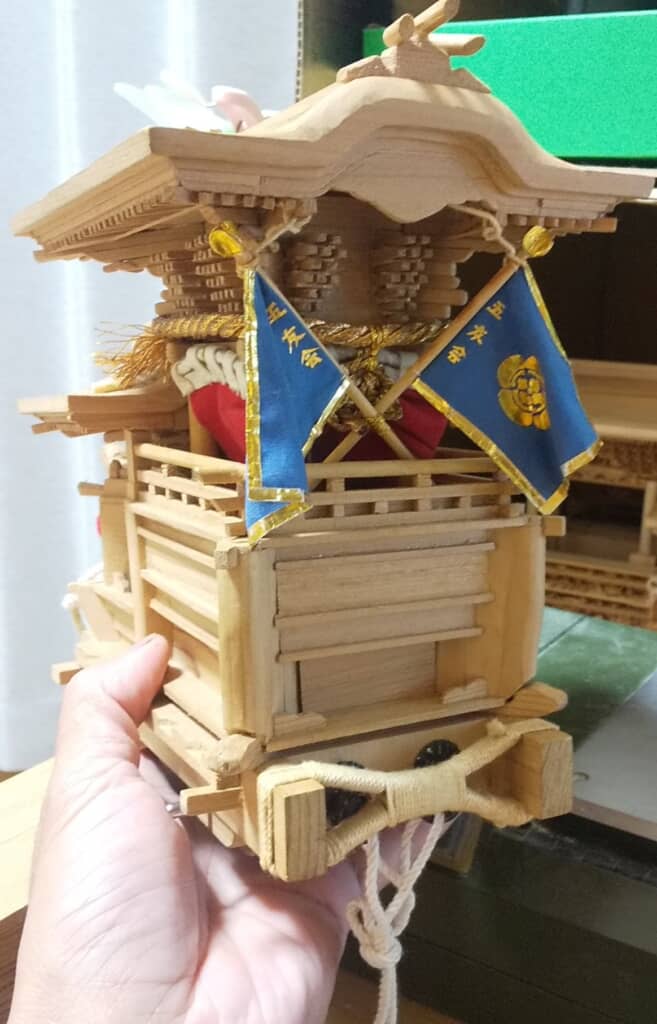 1991年に作ったミニチュアサイズのだんじり