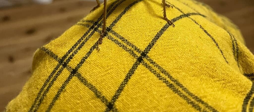 投稿者の膝の上に乗っている何かの足