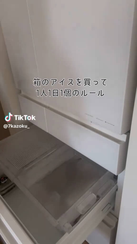 スペースが大量にある冷凍庫