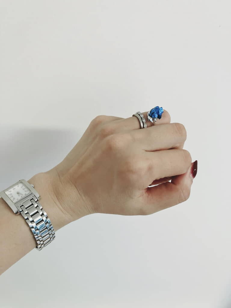 保育園で作ってくれた指輪