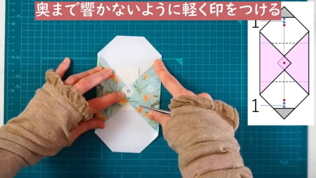 目打ちで軽く目印をつける