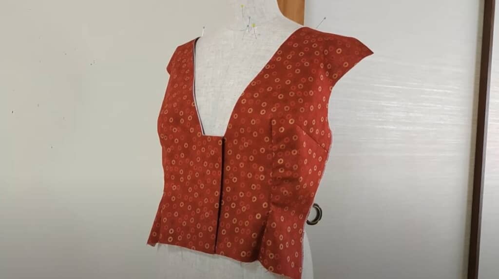 前身頃にきれいな膨らみができました