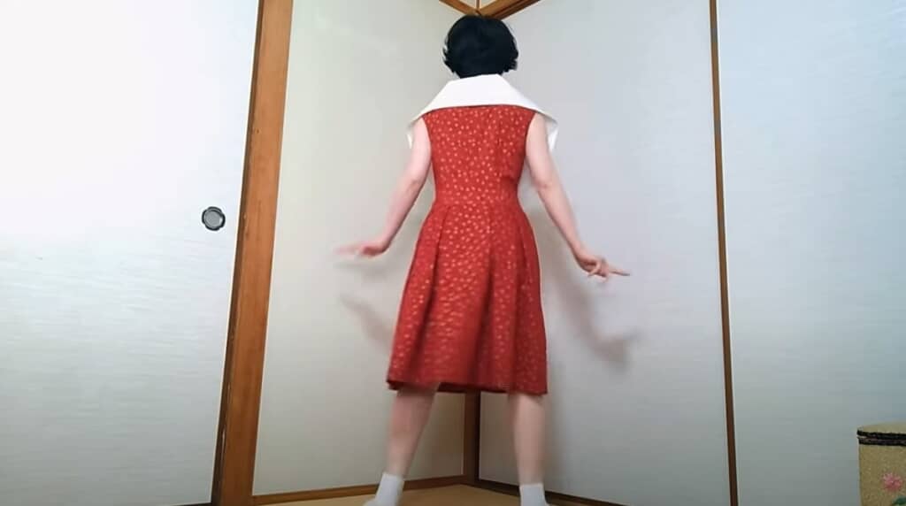 後ろ姿のラインもすてきです