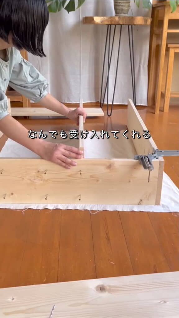 木材で棚を作る