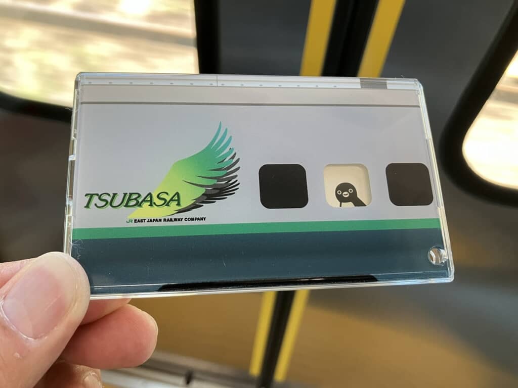 NewDaysで買えるパスケースにSuicaを入れた状態