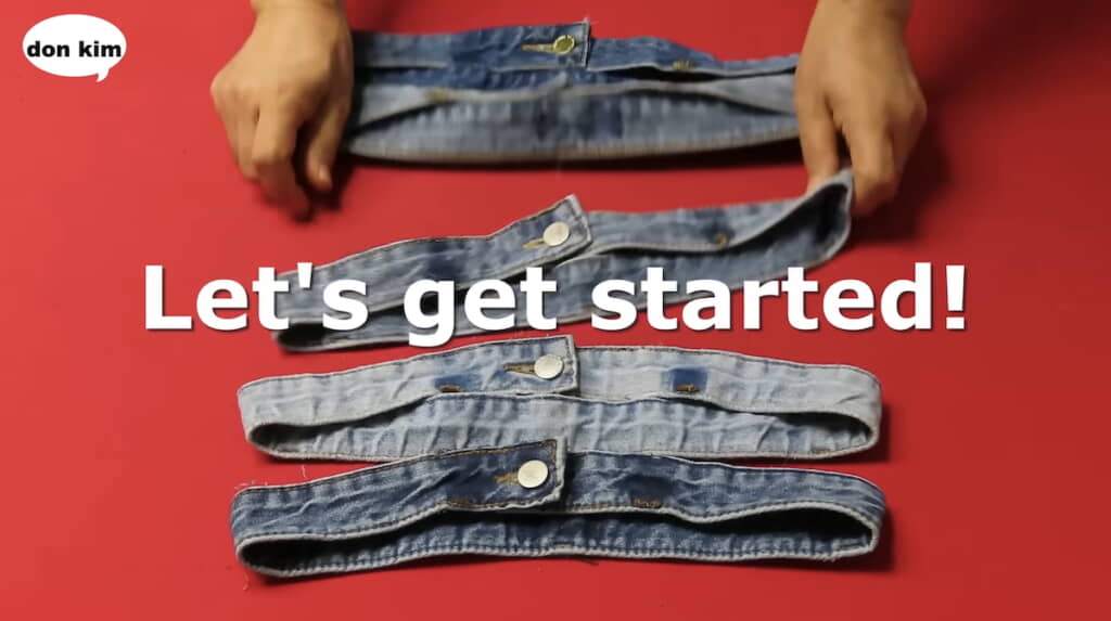 デザインの要となるジーンズのウエストバンド
