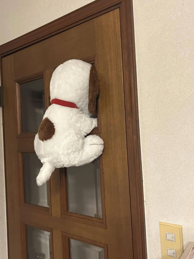 こちらが対策後のドア。ワンコおぉぉぉ！