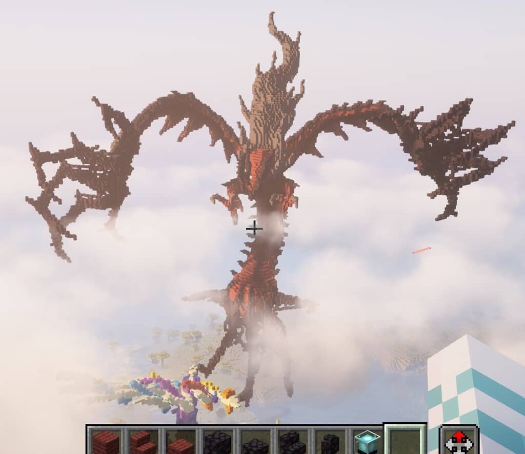 雲の中から姿を現したイベルタル