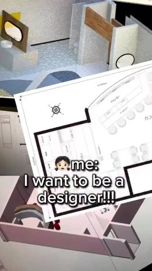 インテリアデザインを勉強していました