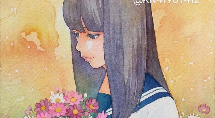 ドキッとしました」 手描きの“女子高生の絵”→4年後…… 独学で“努力を