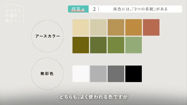 床色の2つの系統