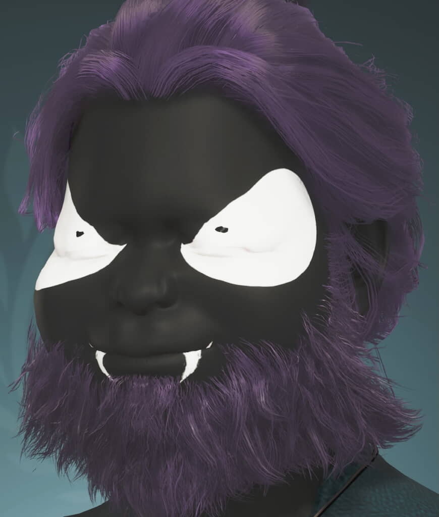 顔をアップにするとこんな感じ！