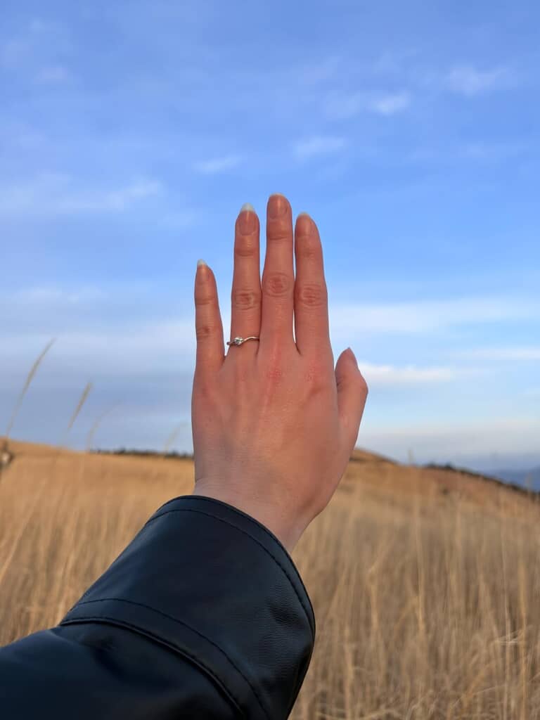 左手薬指に光るリング