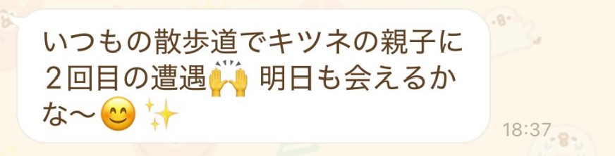 楽しそうなパパさんからのLINE