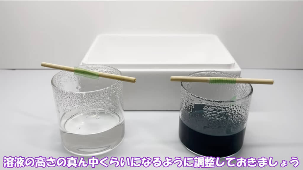 種結晶を吊るしておくと……