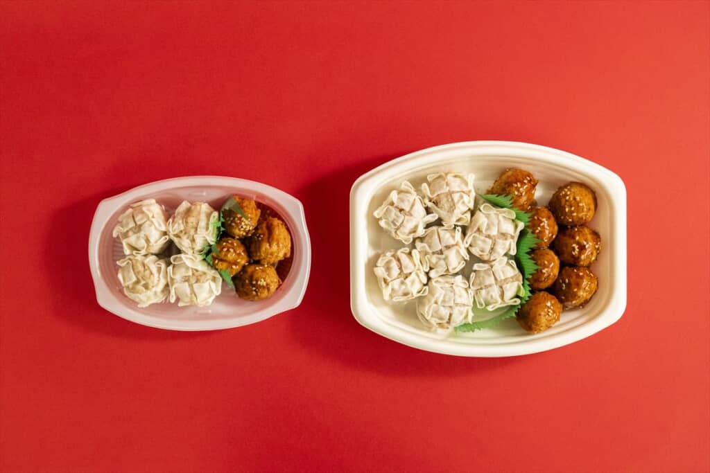 こだわり肉シュウマイ&肉団子（黒酢入りだれ）