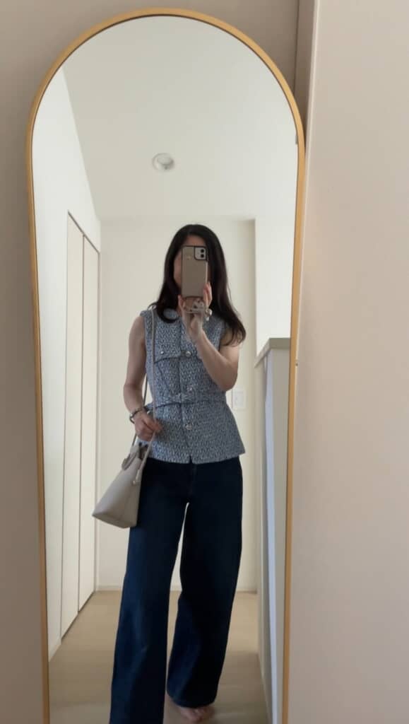 ZARAのノースリーブで合わせたコーデ