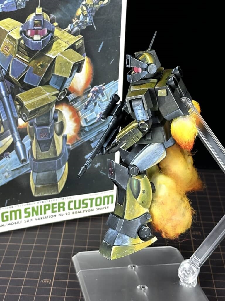 綿でバーニアの噴射を表現　※画像はニコボル（@nicovol48）さんのXから