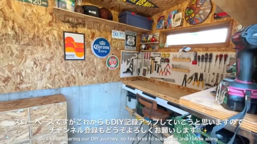 完成した小屋の内装