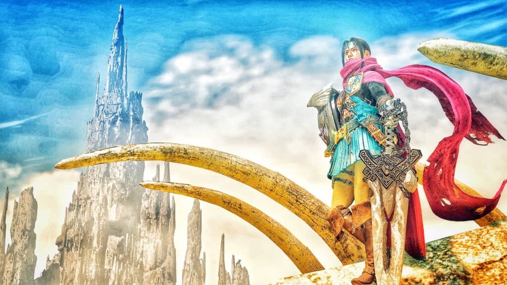 イラスト風のフィルターでドラクエ3のパッケージの雰囲気に！　※画像はまさパン（@masapipi1202）さんのXから