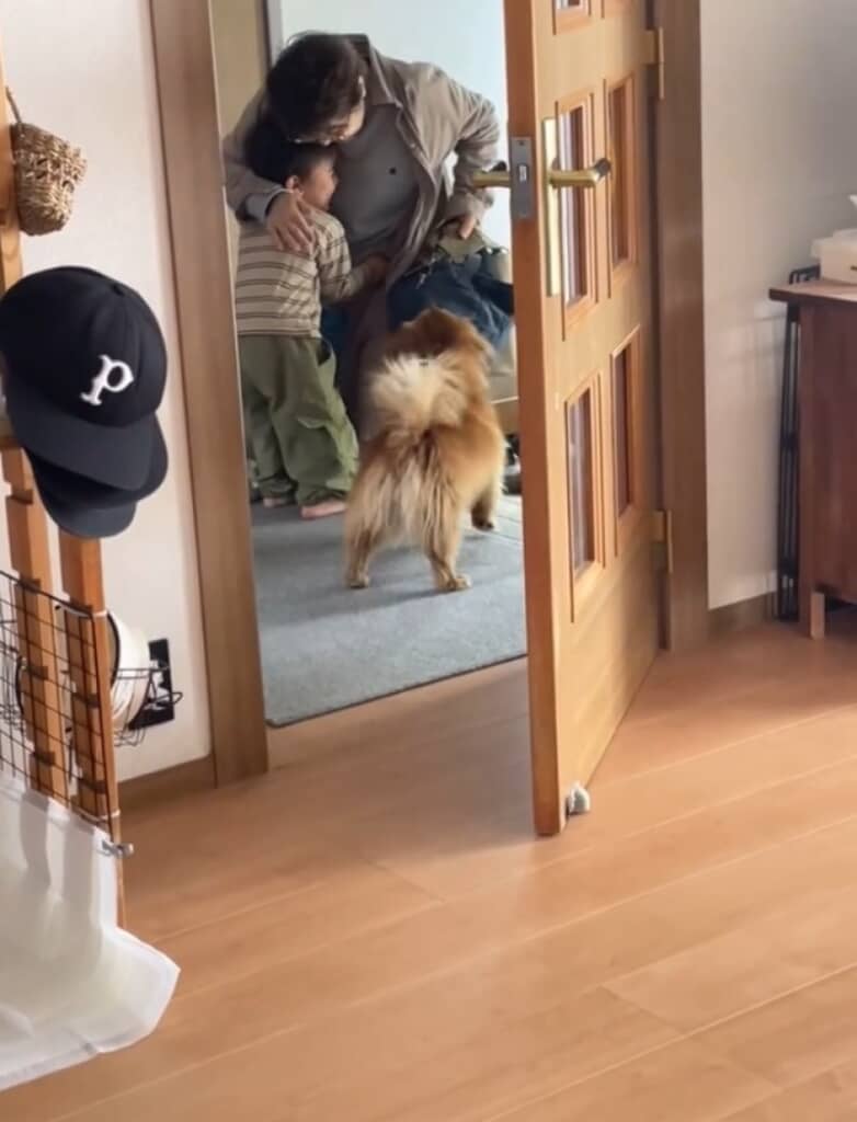 息子とおばあちゃんの再会