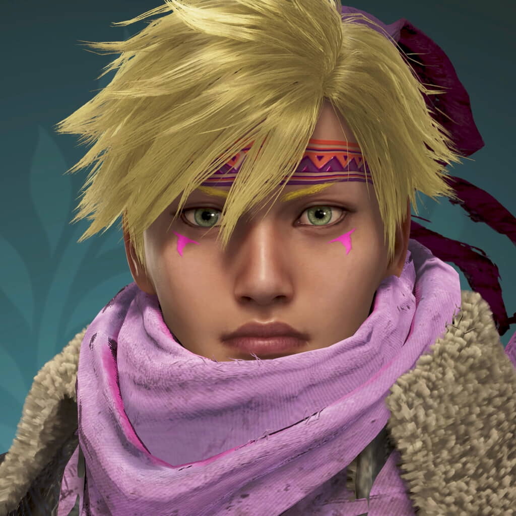 バンダナは顔へのペイントで作成