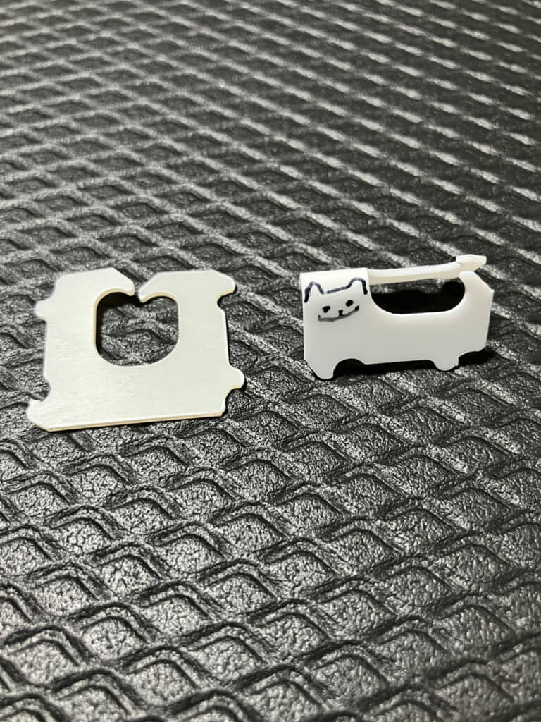 突起がいい感じにわんちゃんの足っぽくなる工作