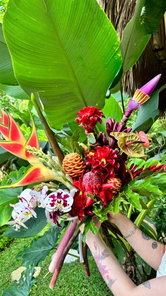 大嶺さんが作ってもらったブーケ。すてき！