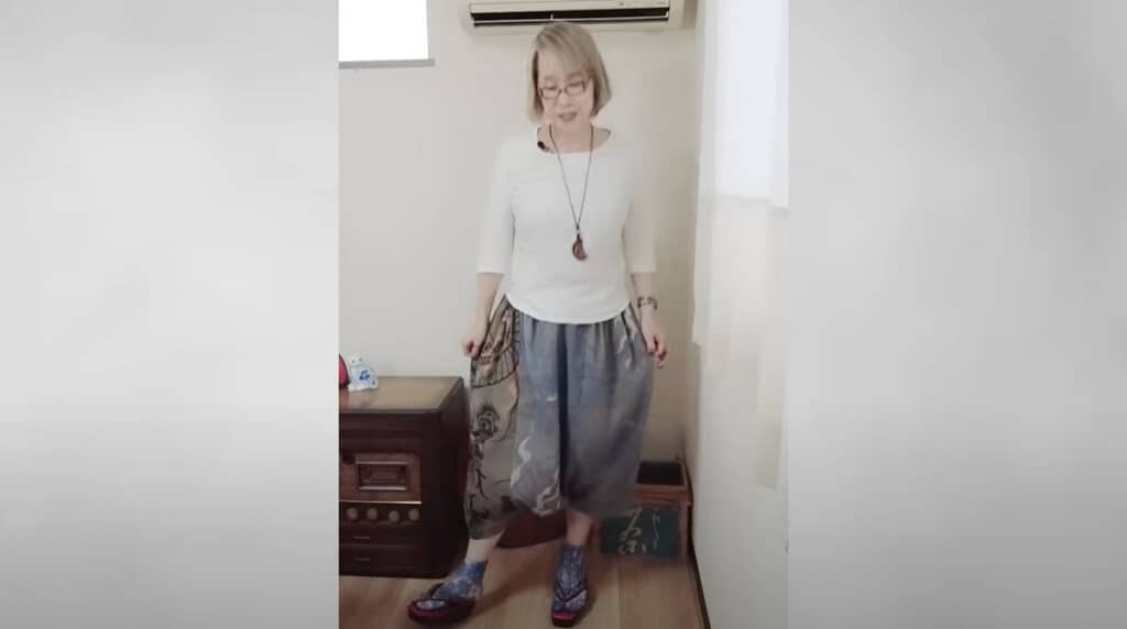 完成　サルエルパンツ