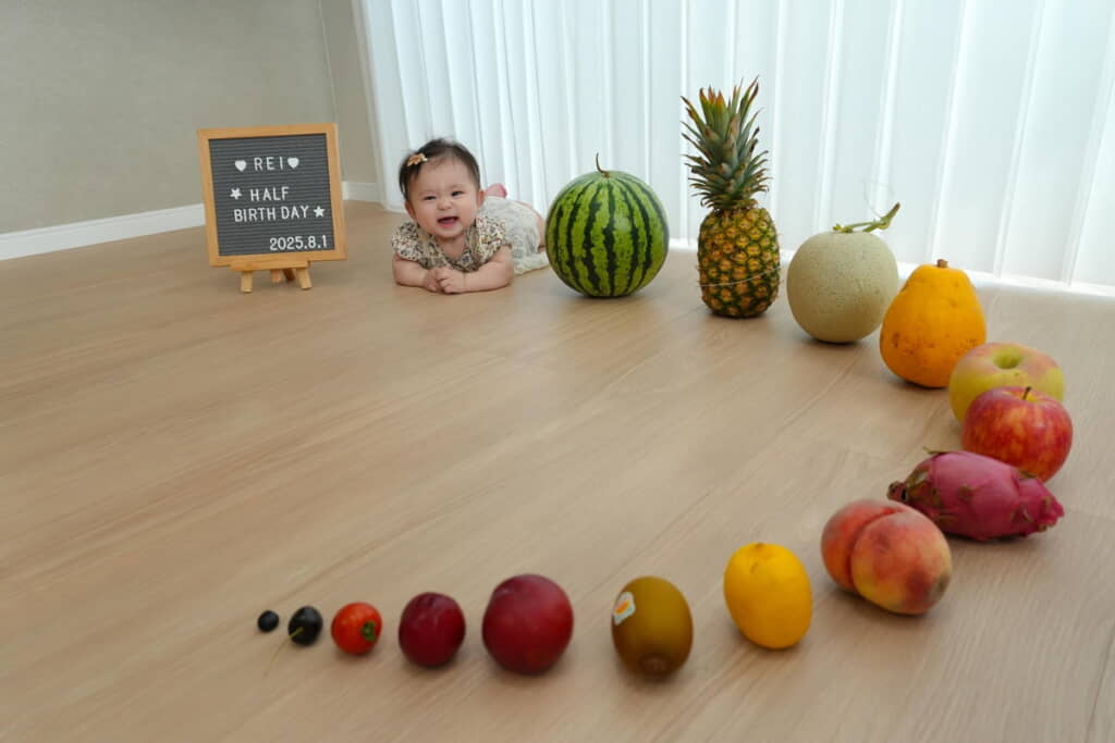 あっという間にここまで成長した赤ちゃん