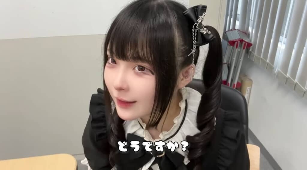 完成した地雷メイク＆コーデ