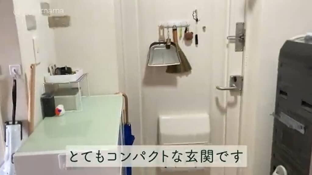 コンパクトな玄関はスッキリした印象