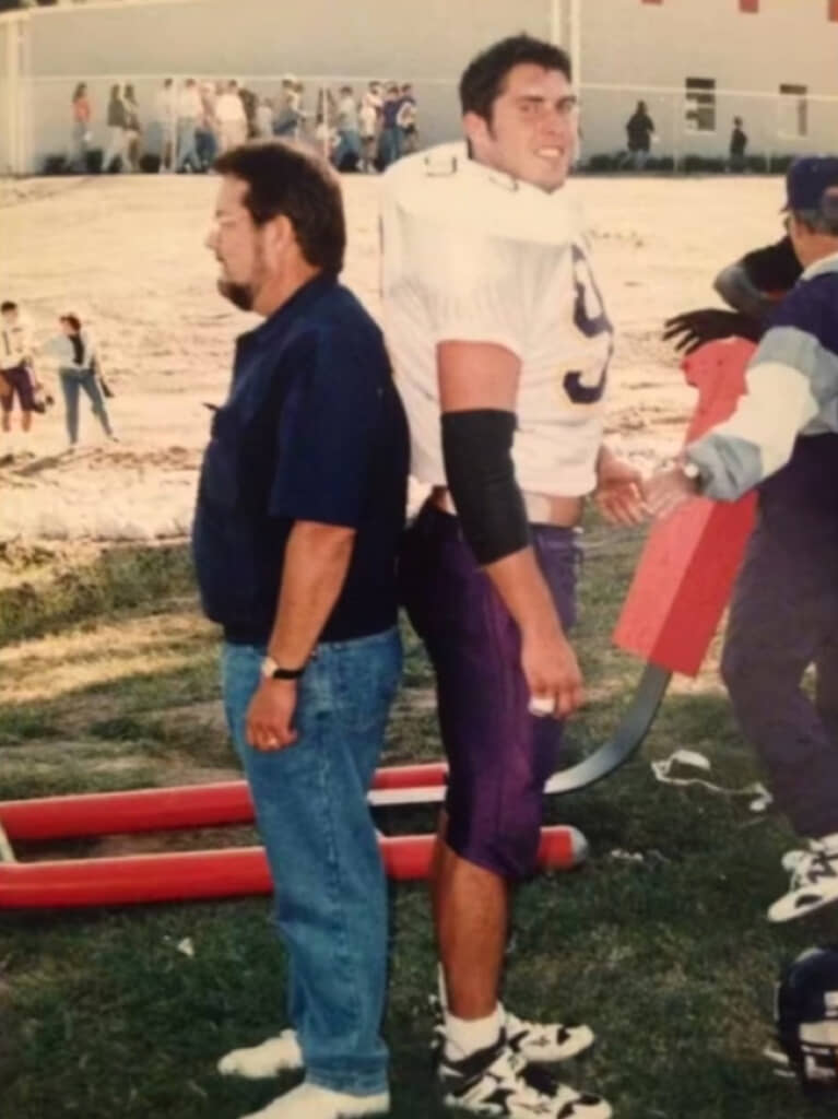 お父さんの身長を超えたマイケルさん