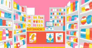 「鳥」が隠れているコンビニの絵